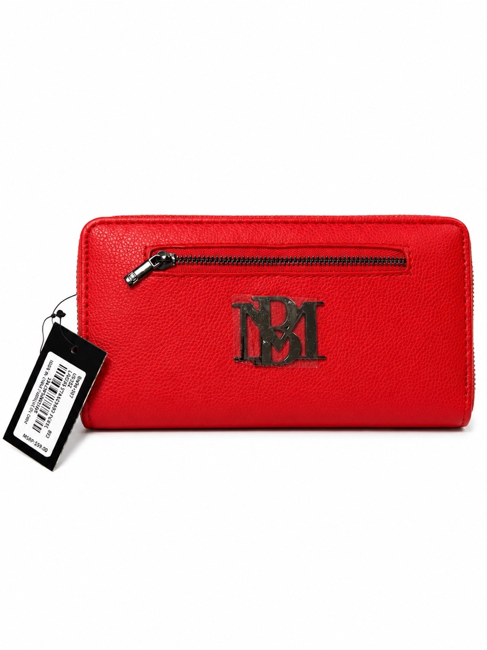 Badgley Mischka Red Zip-Around Wallet